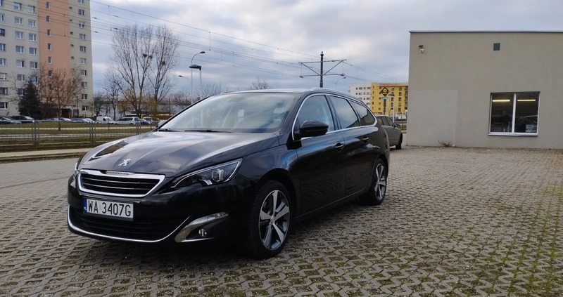 Peugeot 308 cena 46000 przebieg: 109781, rok produkcji 2016 z Warszawa małe 172